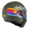 Kask Motocyklowy Nzi Minimod Duo Rainbow Greenblack Silver Matt